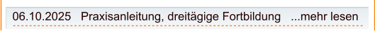 06.10.2025   Praxisanleitung, dreitägige Fortbildung   ...mehr lesen