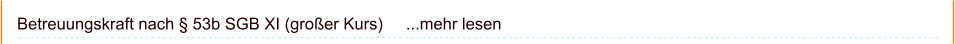 Betreuungskraft nach § 53b SGB XI (großer Kurs)     ...mehr lesen