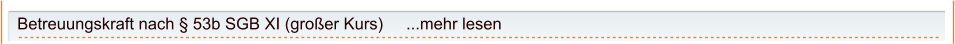 Betreuungskraft nach § 53b SGB XI (großer Kurs)     ...mehr lesen
